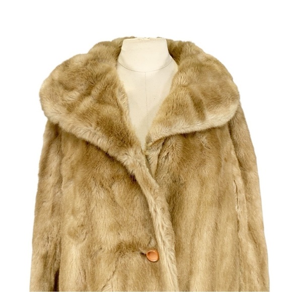 Vintage Dubrowsky & Joseph Faux Fur Coat Size Large - Picture 5 of 12